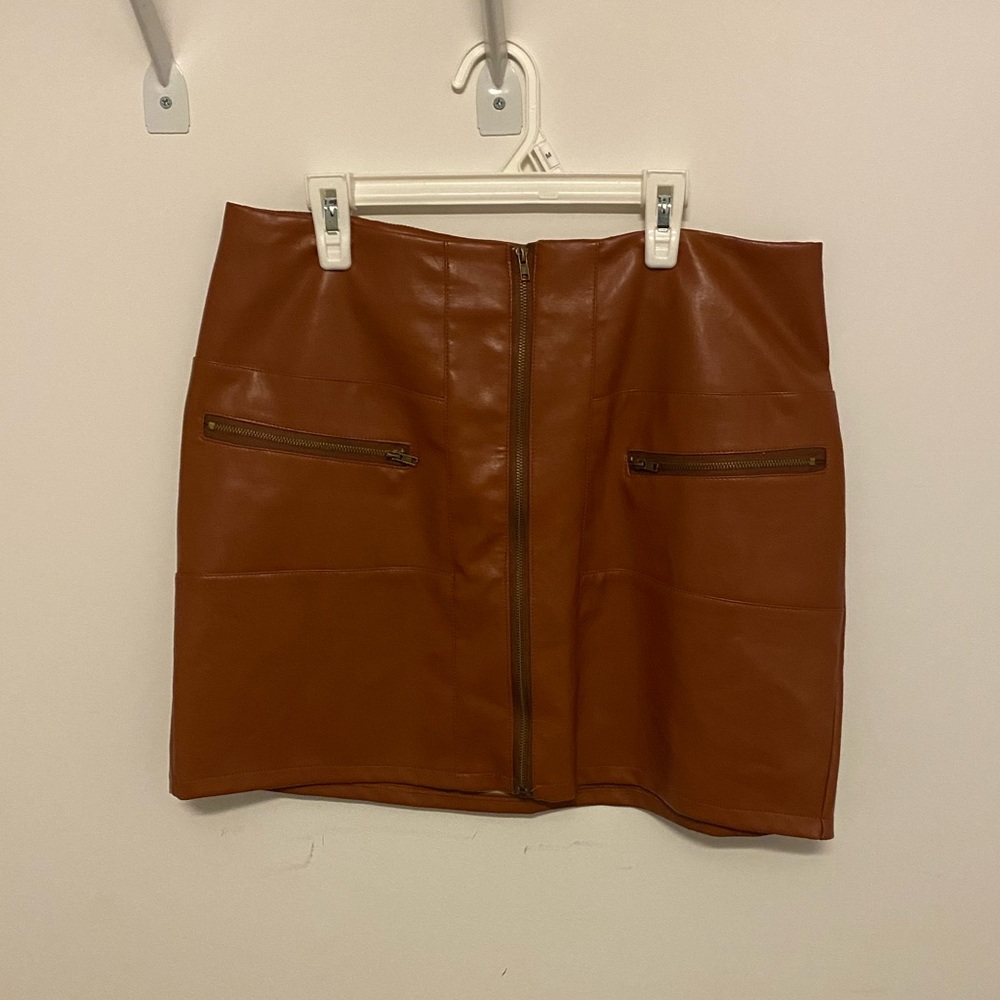 Faux leather skirt large